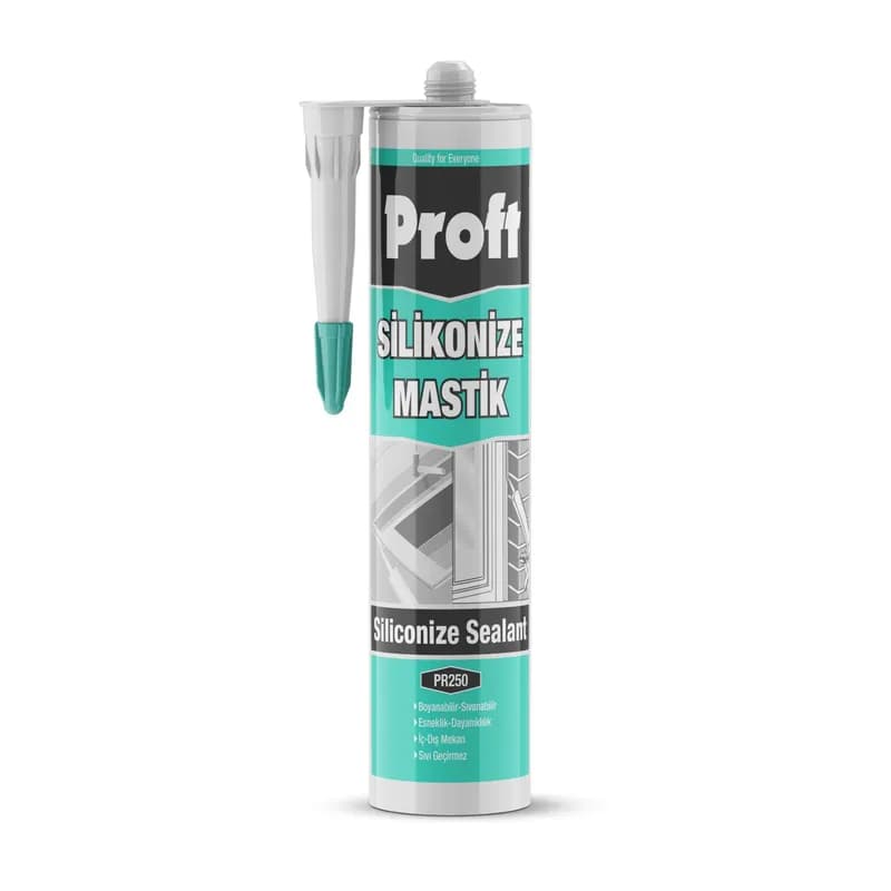 Proft Silikonize Mastik 450 gr (PR250)ANTRASİT Gri