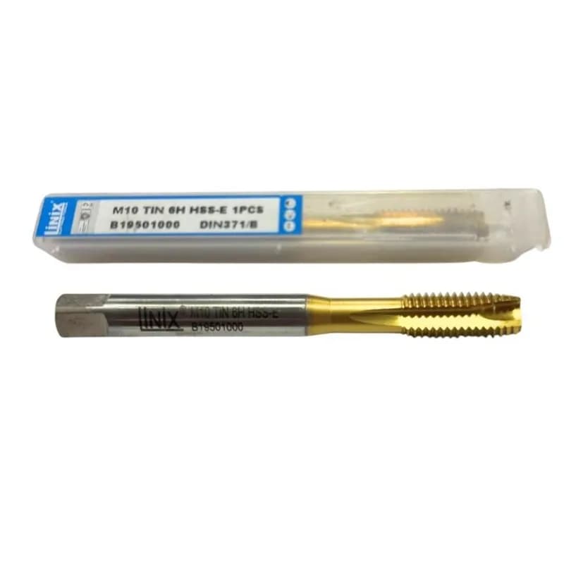 Linix Makina Klavuz Düz Tın Kaplı DIN371/B M10