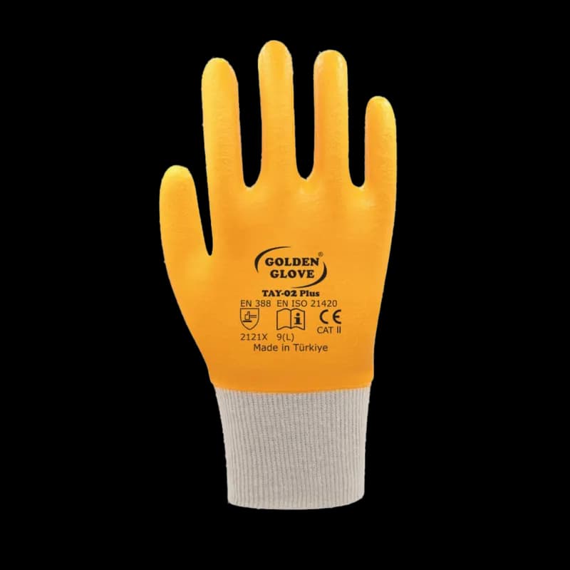 Golden Glove Tay-02+PLUS Nitril Eldiven Sarı NO:10