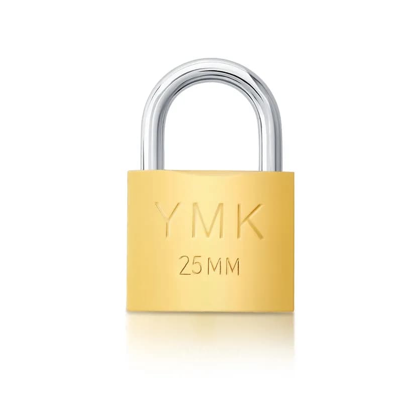 YMK Asma Kilit Sarı Kısa 25 mm YMK-1225B