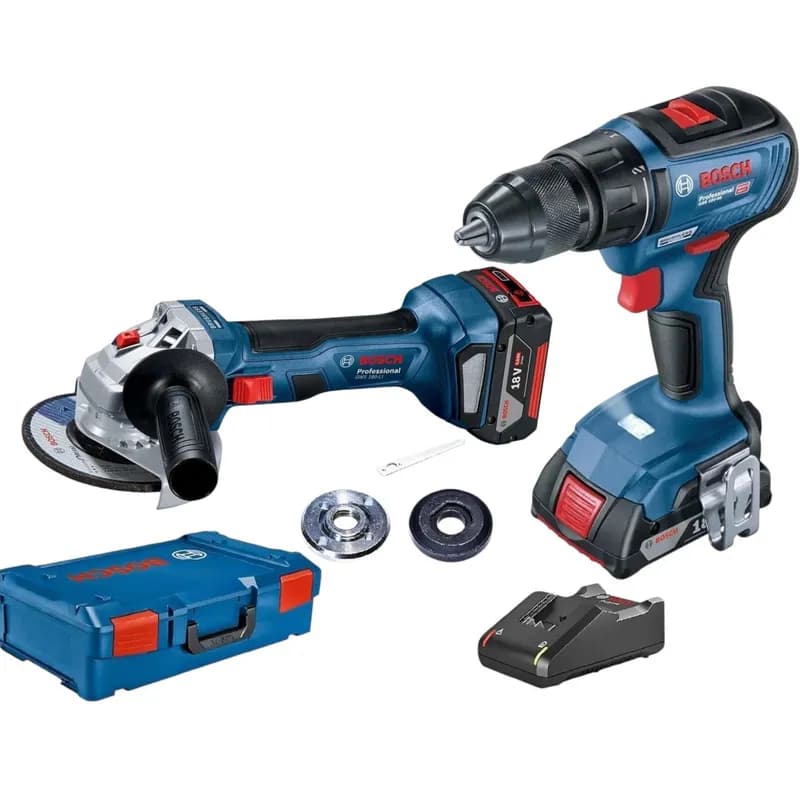 Bosch 2 Piece GWS180-LI/GSR18V-50 0615990M47