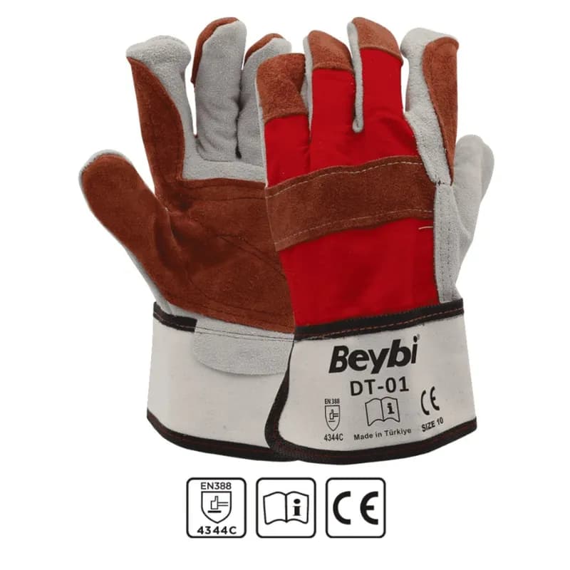 BEYBİ DT-01 Deri Takviyeli İş Eldiveni NO:10