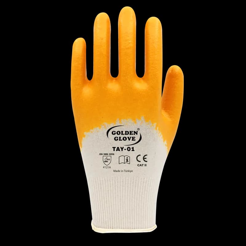 Golden Glove Tay-01 Nitril Eldiven Sarı NO:9