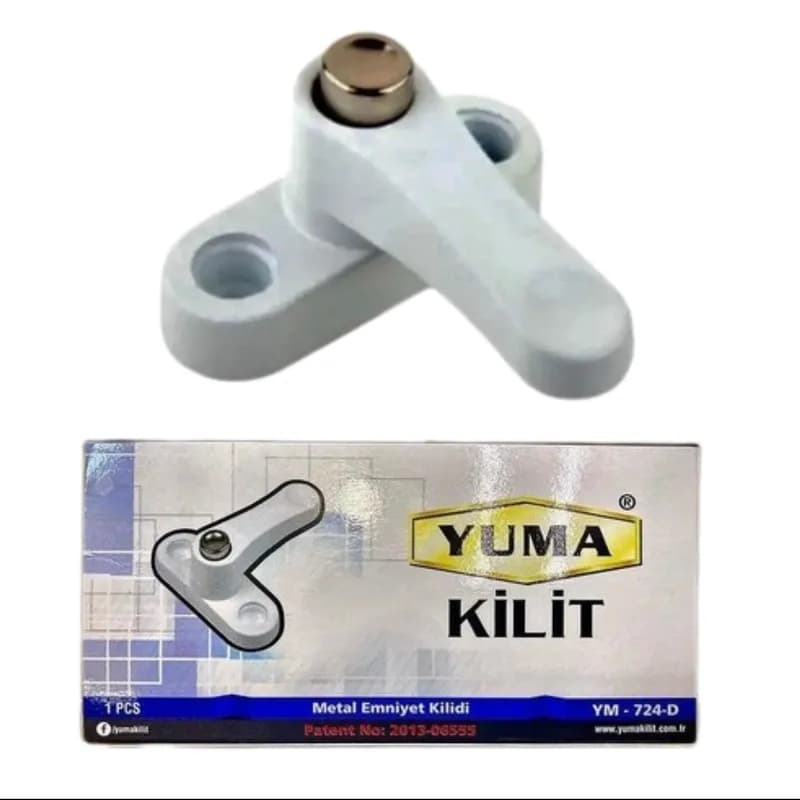 YUMA Pimli Güvenlik Mandalı Beyaz YM-724D