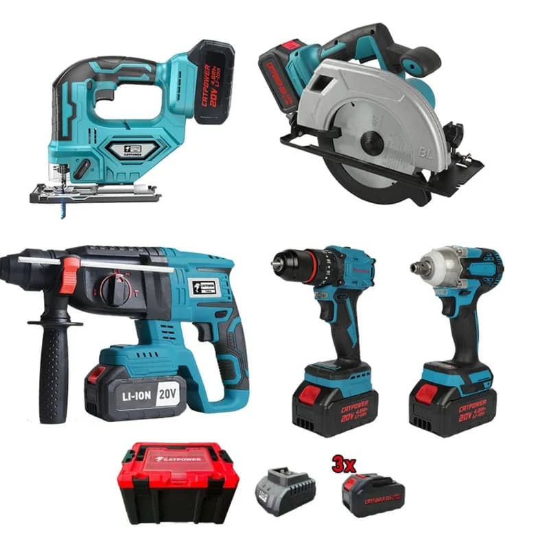 CATPOWER Akülü Kombo Set 5 Li Kömürsüz 20 V CAT1395