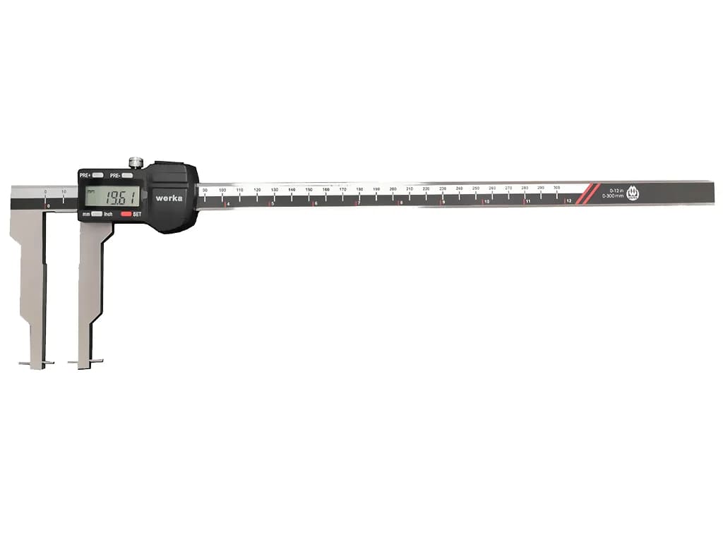 Werka Digital Caliper with Interchangeable Flat Jaws 300 x 0.01 mm W2235-300