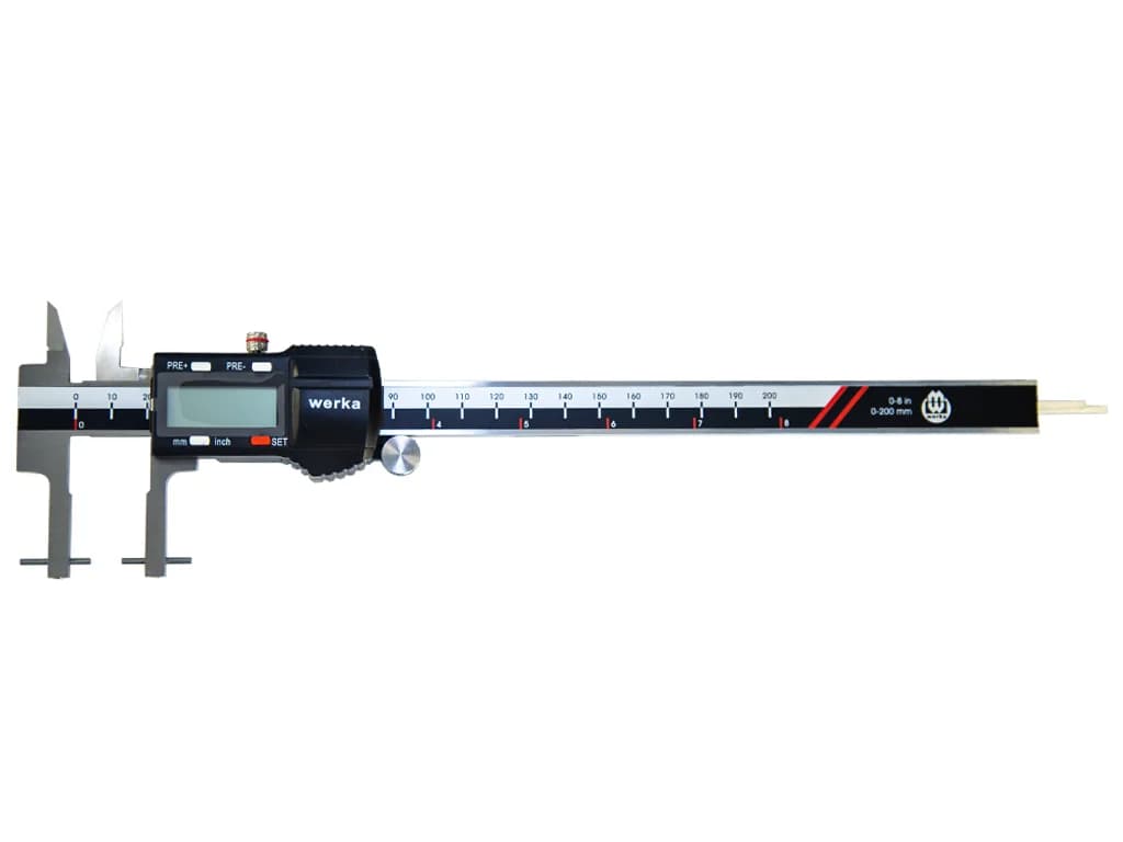 Werka Digital Caliper with Interchangeable Jaws 200 x 0.01 mm W2235-200-C1