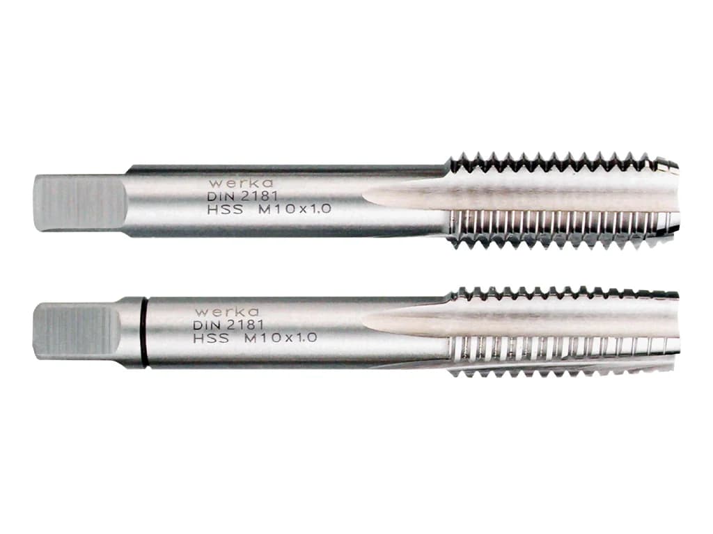 Werka DIN2181 HSS Straight Flute Hand Tap 2-Piece Set