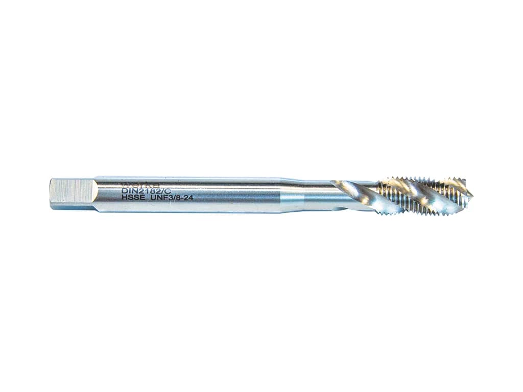 Werka DIN2182/C HSS-E Spiral Flute Machine Taps (Reinforced Shank), UNF