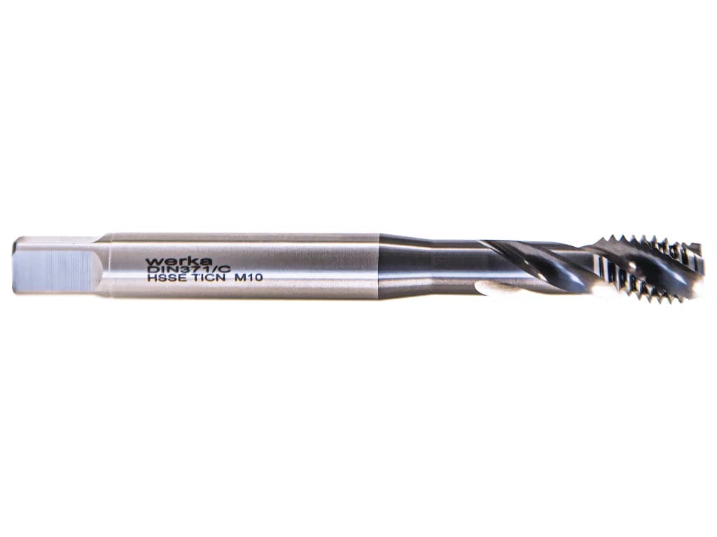 Werka DIN371/C-376/C HSSE-TiCN 5% Co High Performance 35° Spiral Flute Machine Tap