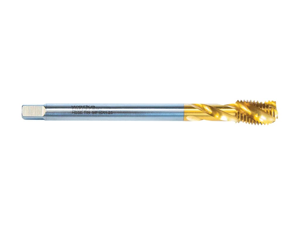 Werka DIN374/C HSS-E TiN 35° Spiral Flute Machine Tap (Metric Fine)