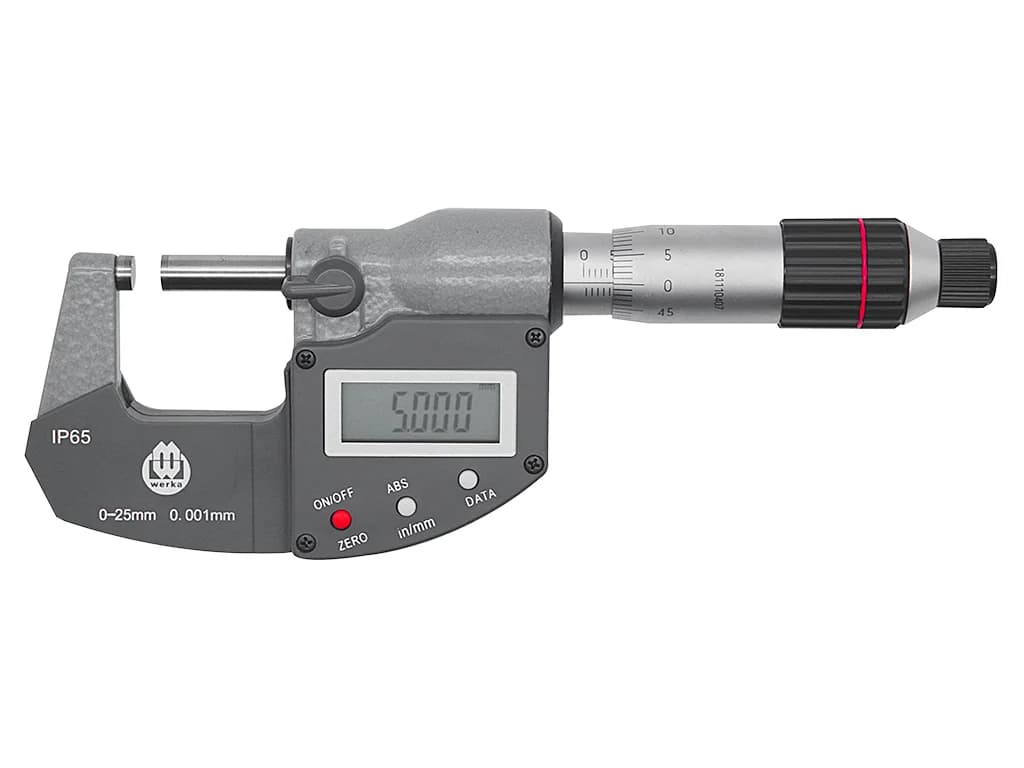 Werka IP65 Digital Outside Micrometers, mm