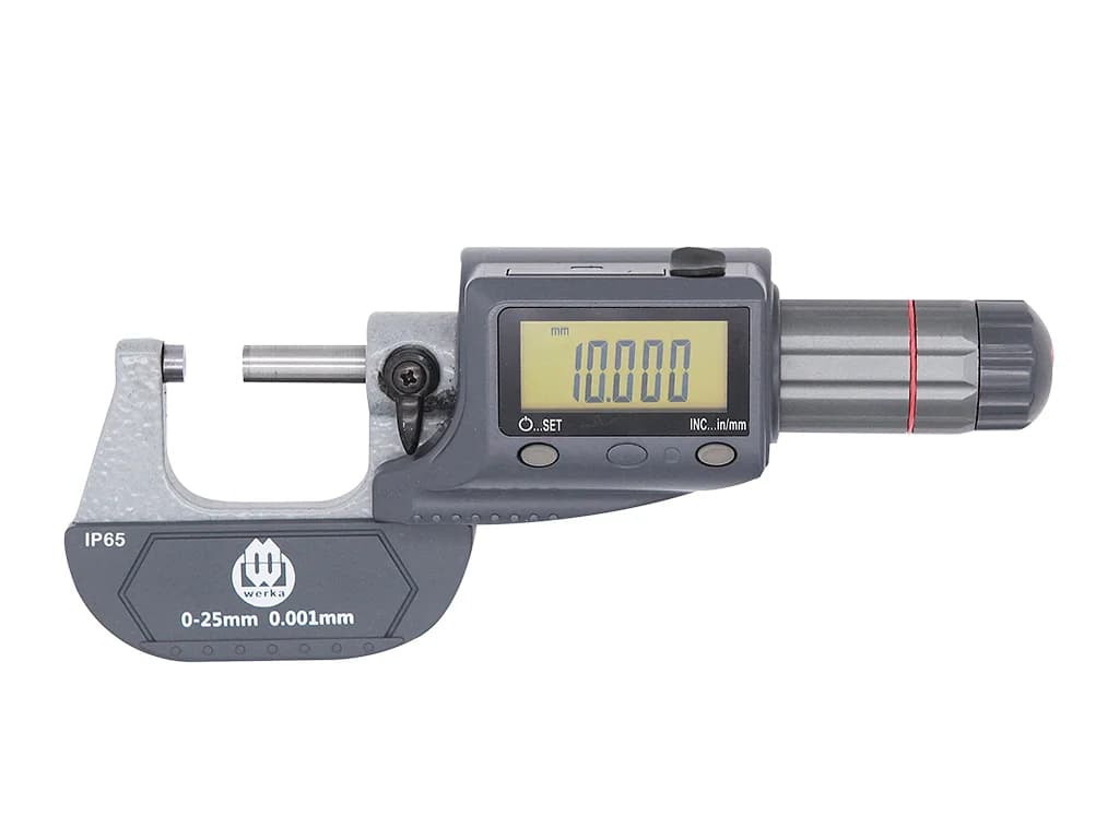 Werka IP65 Digital Outside Micrometers, mm/inch