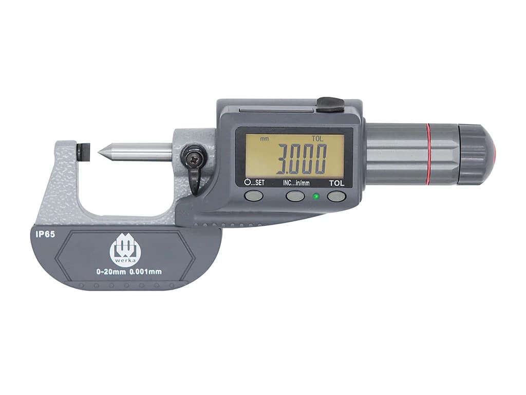 Werka IP65 Digital Point Micrometer 0-20 x 0.001 mm W217-6186