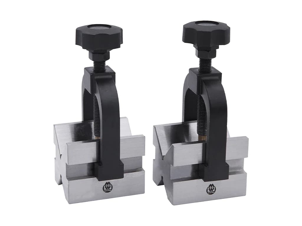 Werka V-Block Set with Clamps (Carbon Steel)