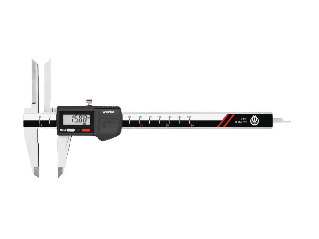 Werka Digital Calipers with Long Upper Jaws