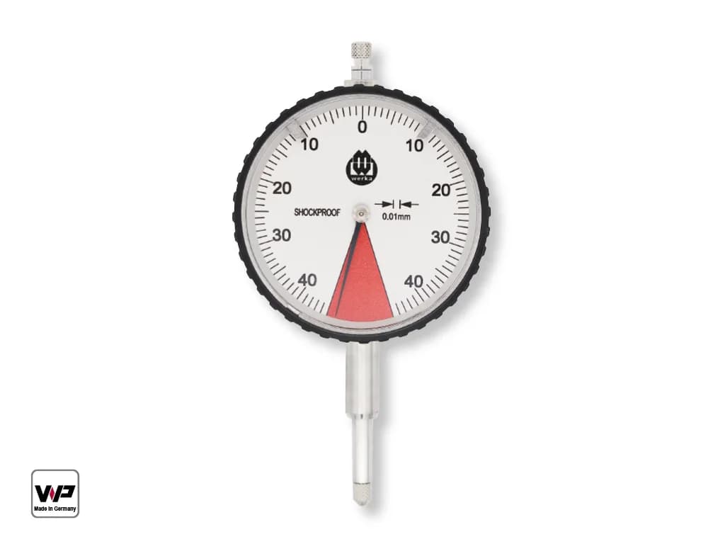 Werka WPro Single-Revolution Dual-Dial Indicator 0.8 x 0.01 mm with Lug Back W4111-100
